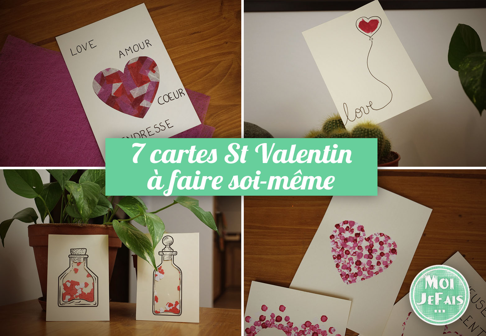 Cartes de St-Valentin faciles à fabriquer - Cool à Souhait